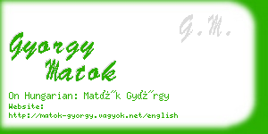 gyorgy matok business card